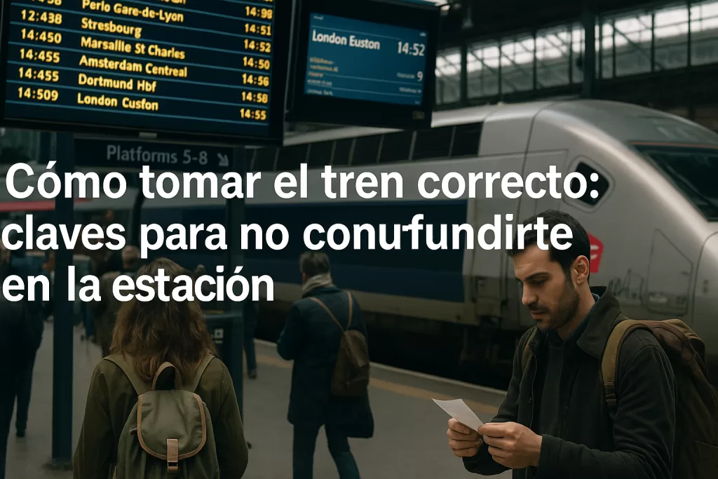 Cómo tomar el tren correcto: claves para no confundirte en la estación